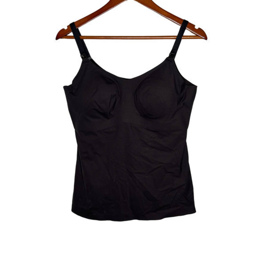 Knix black plus size tank top built in bra support cups shapewear size XXL